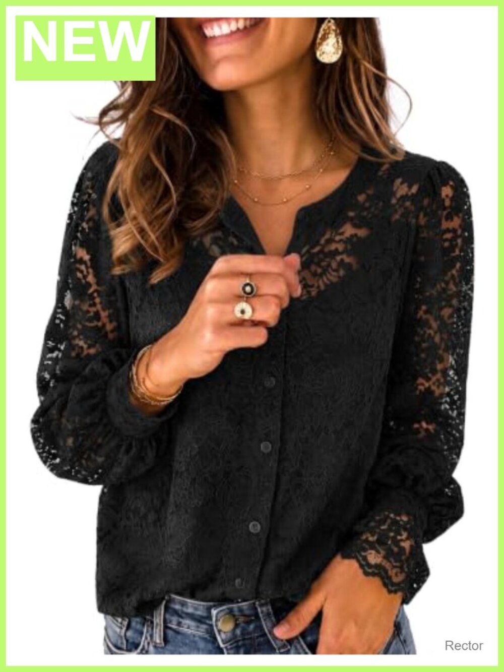 Lace Button Down Shirt Long Sleeve Blouse with Camisole Dressy Casual